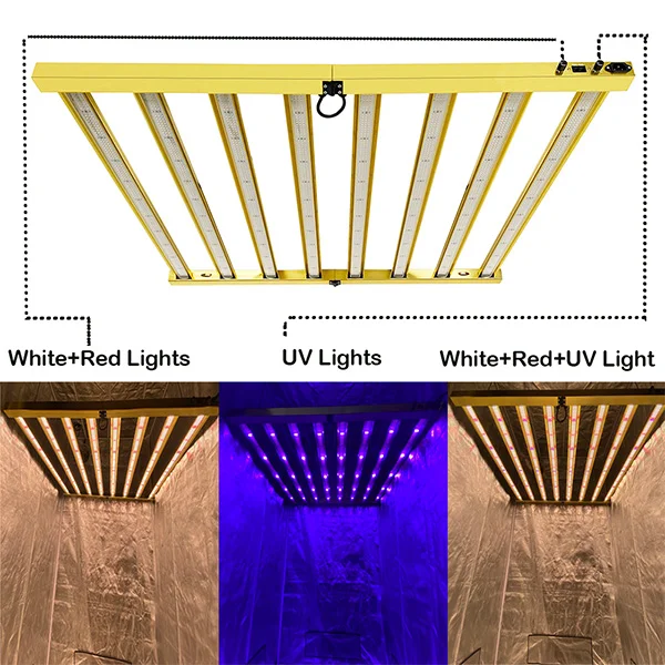 The 800w UV IR Samsung lm301B LED Grow Light Full Spectrum 2 Channels Dimming